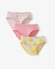 Rainbows & Sunshine Girl's Bamboo Viscose Brief Underwear - 3 Pack