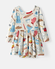 Little Chef Twirl Dress with Bodysuit