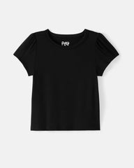 Black Puff Sleeve Tee