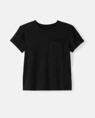Black Short Sleeve Relaxed Pocket Tee