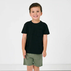 Black Short Sleeve Relaxed Pocket Tee