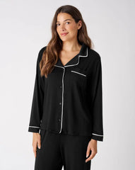 Black Women's Long Sleeve Pajama Set