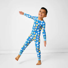 Blue Cookies & Milk Two-Piece Pajama Set