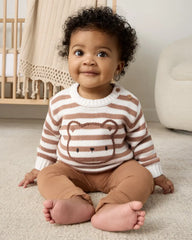 Chestnut Brown Stripe Bear Sweater