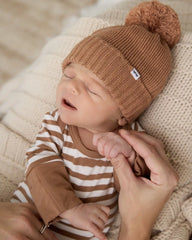 Chestnut Brown Sweater Beanie Hat