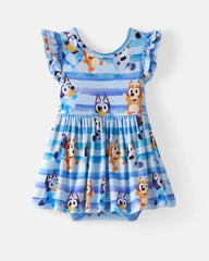 Bluey Dance All Day Flutter Skater Dress with Bodysuit