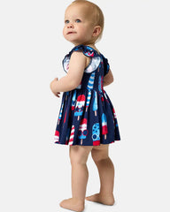 Sparkle Treats Flutter Skater Dress with Bodysuit