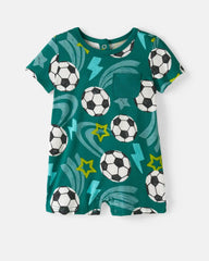Soccer Stars Pocket Shorty Romper