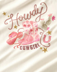 Howdy Cowgirl Puff Sleeve Tee