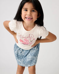 Howdy Cowgirl Puff Sleeve Tee