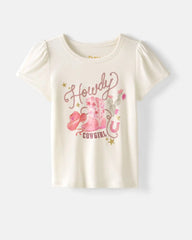 Howdy Cowgirl Puff Sleeve Tee