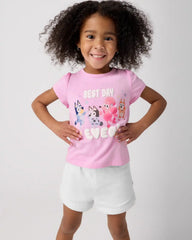 Bluey Best Day Ever Puff Sleeve Tee