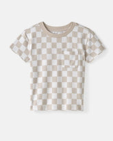Stone Checks Relaxed Pocket Tee