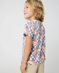 Shark Fin Checks Relaxed Pocket Tee