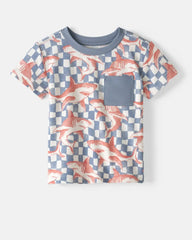 Shark Fin Checks Relaxed Pocket Tee