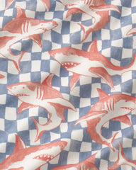 Shark Fin Checks Drawstring Shorts