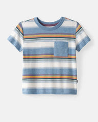 Explorer Stripes Relaxed Pocket Tee