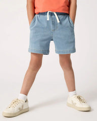Light Blue Denim Chino Shorts