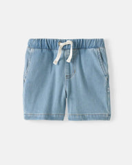 Light Blue Denim Chino Shorts