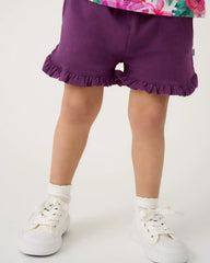 Royal Violet Ruffle Shorts
