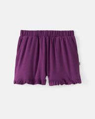 Royal Violet Ruffle Shorts