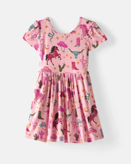 Pink Rancher Roundup Skater Dress