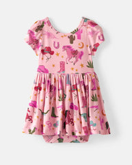 Pink Rancher Roundup Skater Dress with Bodysuit