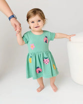 Garden Party Short Sleeve Dress with Bloomer