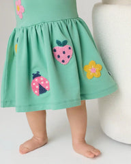 Garden Party Short Sleeve Dress with Bloomer