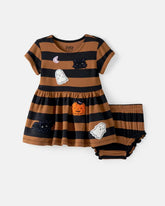 Spooky Stripes Dress with Bloomer