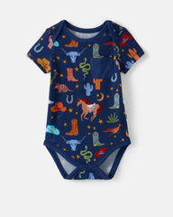 Blue Rancher Roundup Pocket Bodysuit