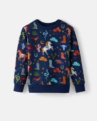 Blue Rancher Roundup Crewneck Sweatshirt