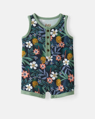 Tropical Garden Henley Romper