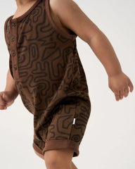 Dino Maze Henley Romper