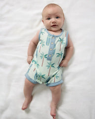 Palm Dunes Henley Romper