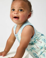 Palm Dunes Henley Romper