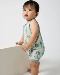 Palm Dunes Henley Romper