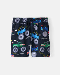 Monster Truck Madness Drawstring Shorts