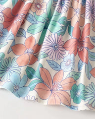 Shoreline Blooms Cross Back Skater Dress with Bloomer