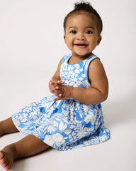 Azure Garden Cross Back Skater Dress with Bloomer
