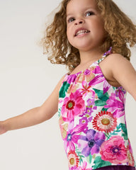 Hibiscus Blooms Bow Strap Tank