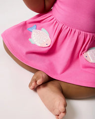 Sparkling Scales Empire Tunic Top with Bloomer