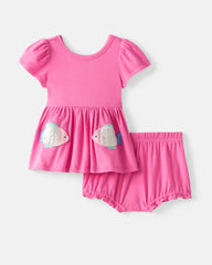 Sparkling Scales Empire Tunic Top with Bloomer
