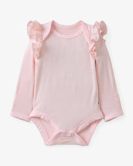 Prima Pink Stripe Flutter Bodysuit