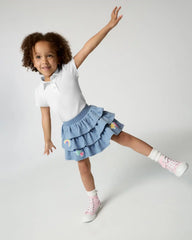 Smiley Face Tiered Skort