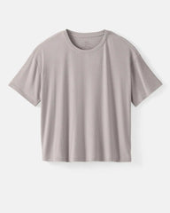 Dove Gray Women's Ribbed Boxy Tee