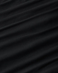 Black Women's Ribbed Boxy Tee