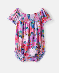 Sweet Sprigs Smocked Bubble Romper