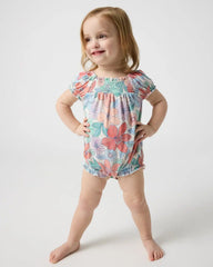 Shoreline Blooms Smocked Bubble Romper