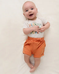 Orange Haze Cuffed Baby Shorts